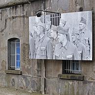 Foto van politieke gevangenen in het Fort van Breendonk, België

