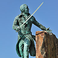 Standbeeld van Georges-René Le Pelley de Pléville te Granville, Normandië, Frankrijk
